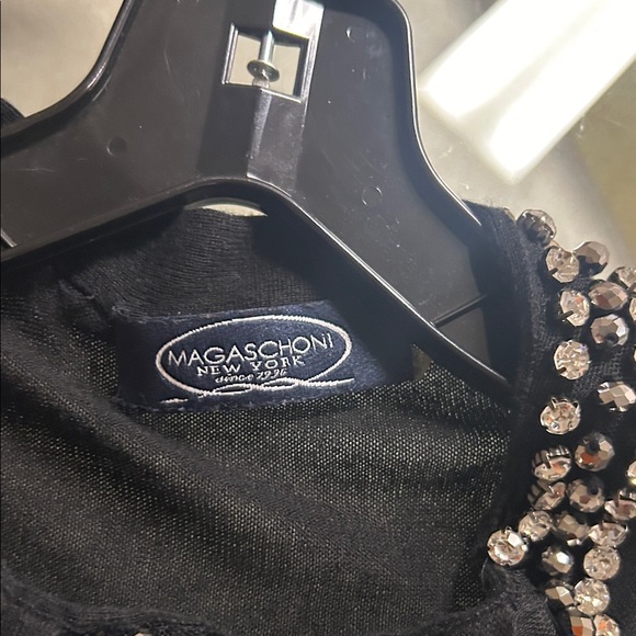 Magaschoni Black Blazer with Beaded Accents - Picture 2 of 4